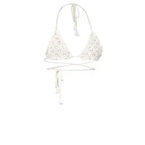 Venus Crochet Bikini Top | Gold White
